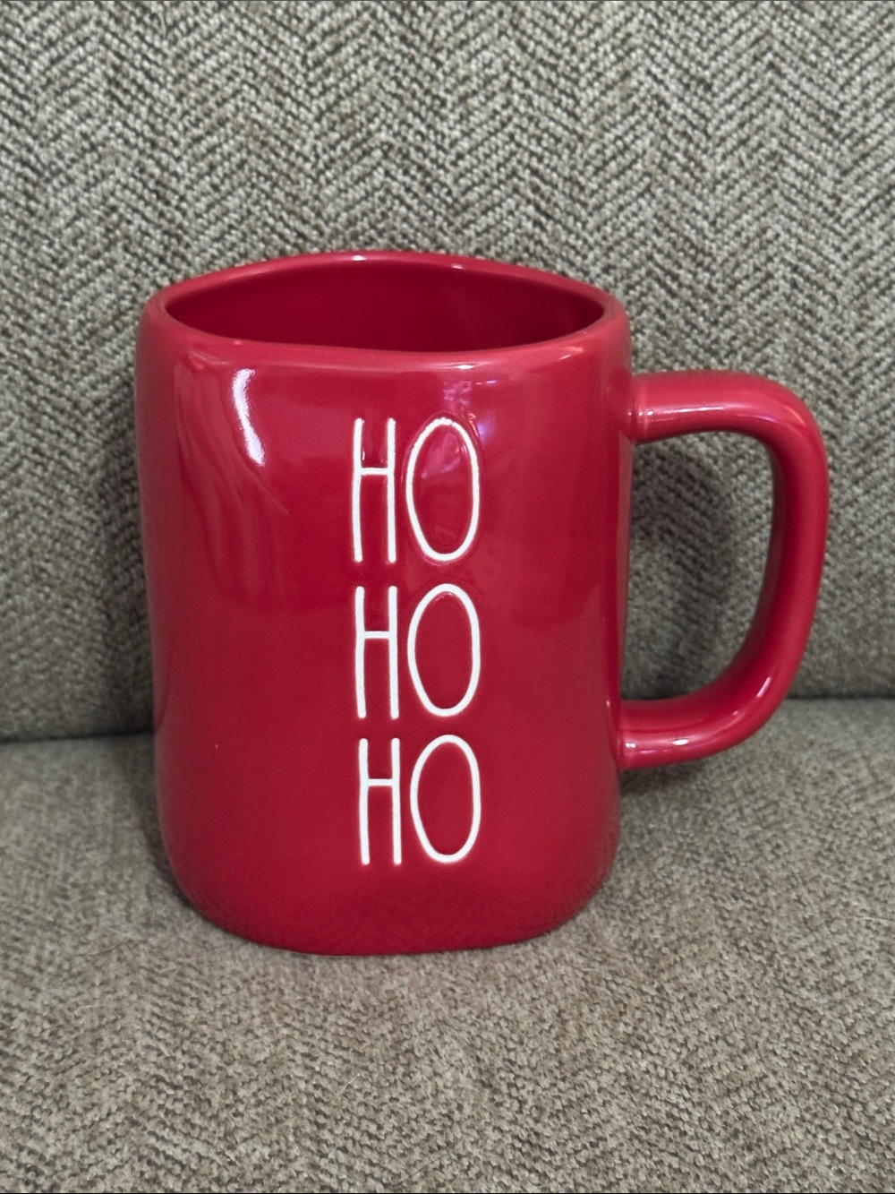 Rae Dunn Ho Ho Ho red Christmas mug